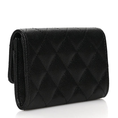 Chanel Caviar Quilted CC Flap Card Holder Black 3 of 8