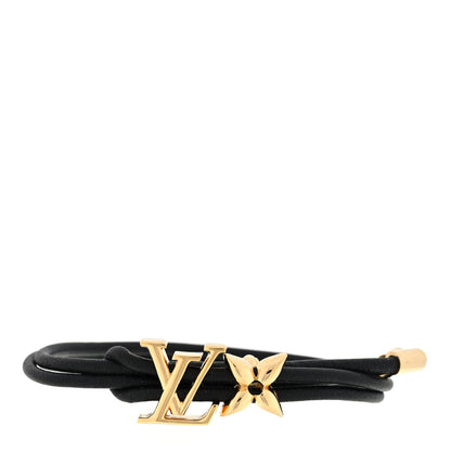 Louis Vuitton Calfskin LV Bloom Bracelet Black 1 of 3