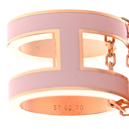 Hermes Lacquered Rose Gold Pop H Pendant Necklace Rose Dragee 6 of 6