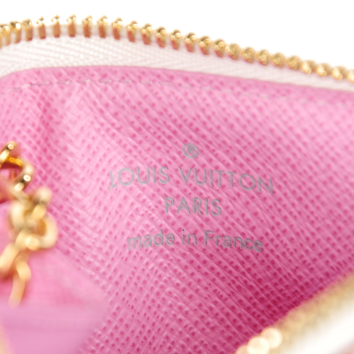 Monogram Multicolor Key Pouch White Litchi