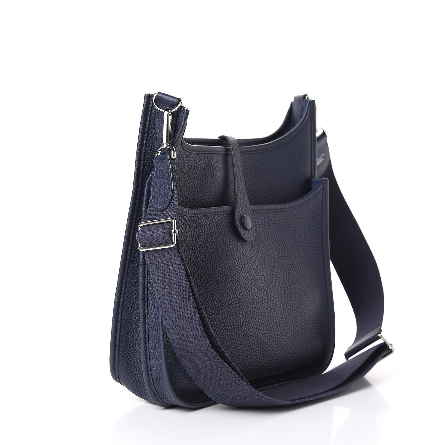 Hermes Taurillon Clemence Evelyne III PM Bleu Nuit 2 of 12