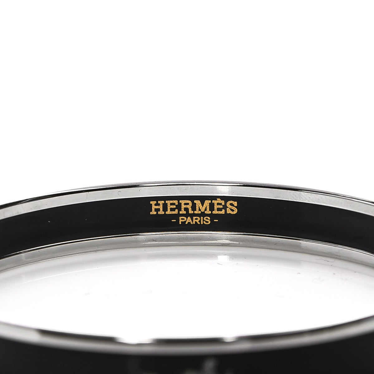Enamel Printed Narrow Caleche Bracelet 65 Black
