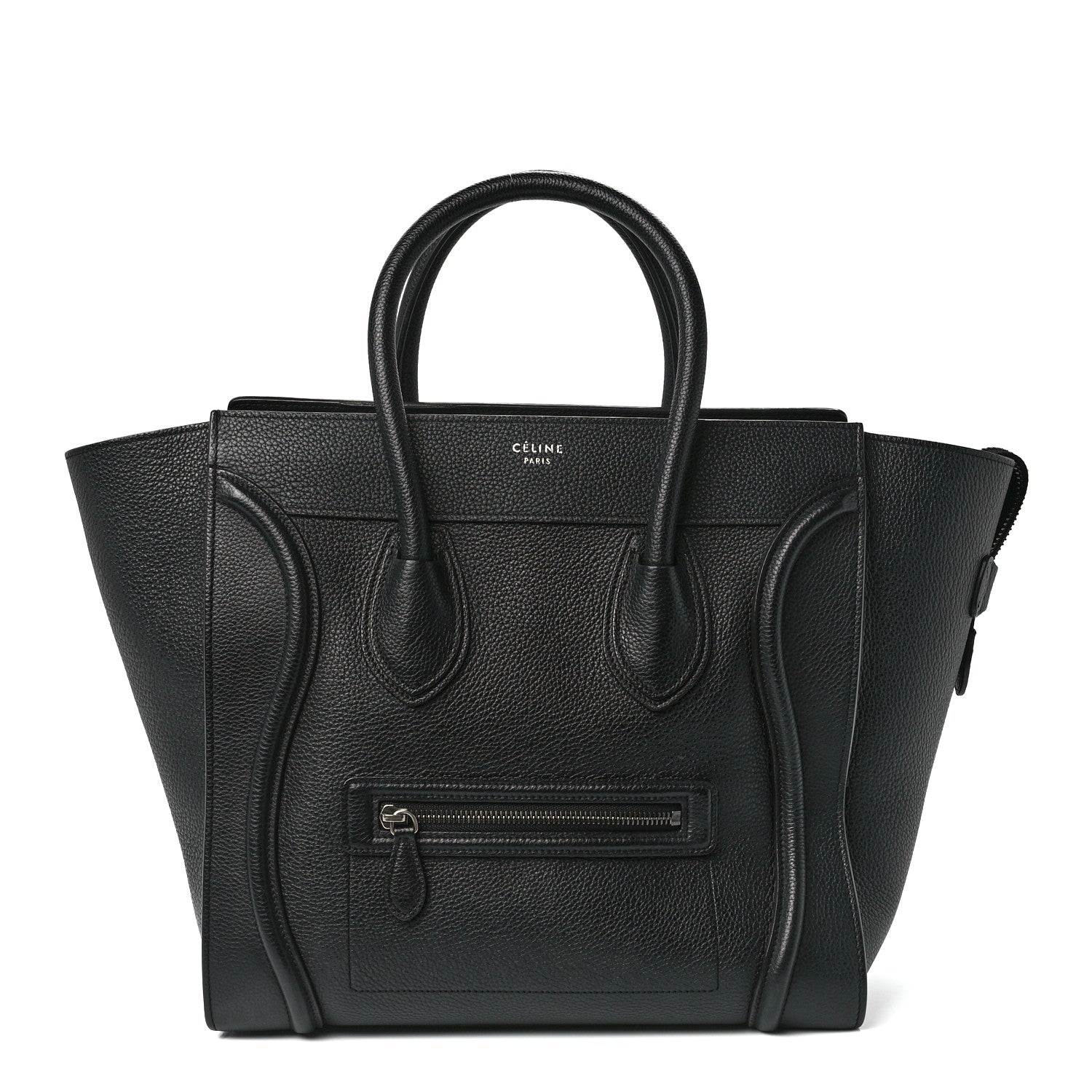Celine Drummed Calfskin Mini Luggage Black 1 of 10
