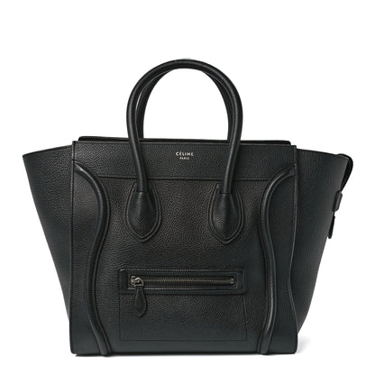 Celine Drummed Calfskin Mini Luggage Black 1 of 10