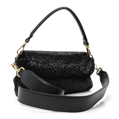 Fendi Beaded Baguette Black 2 of 8