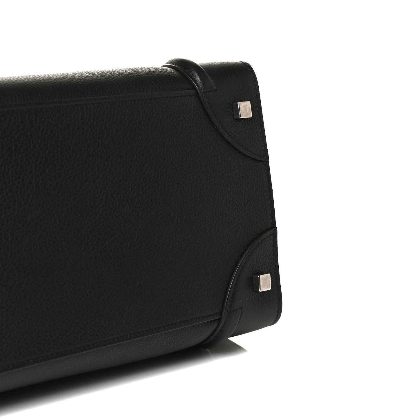 Drummed Calfskin Mini Luggage Black