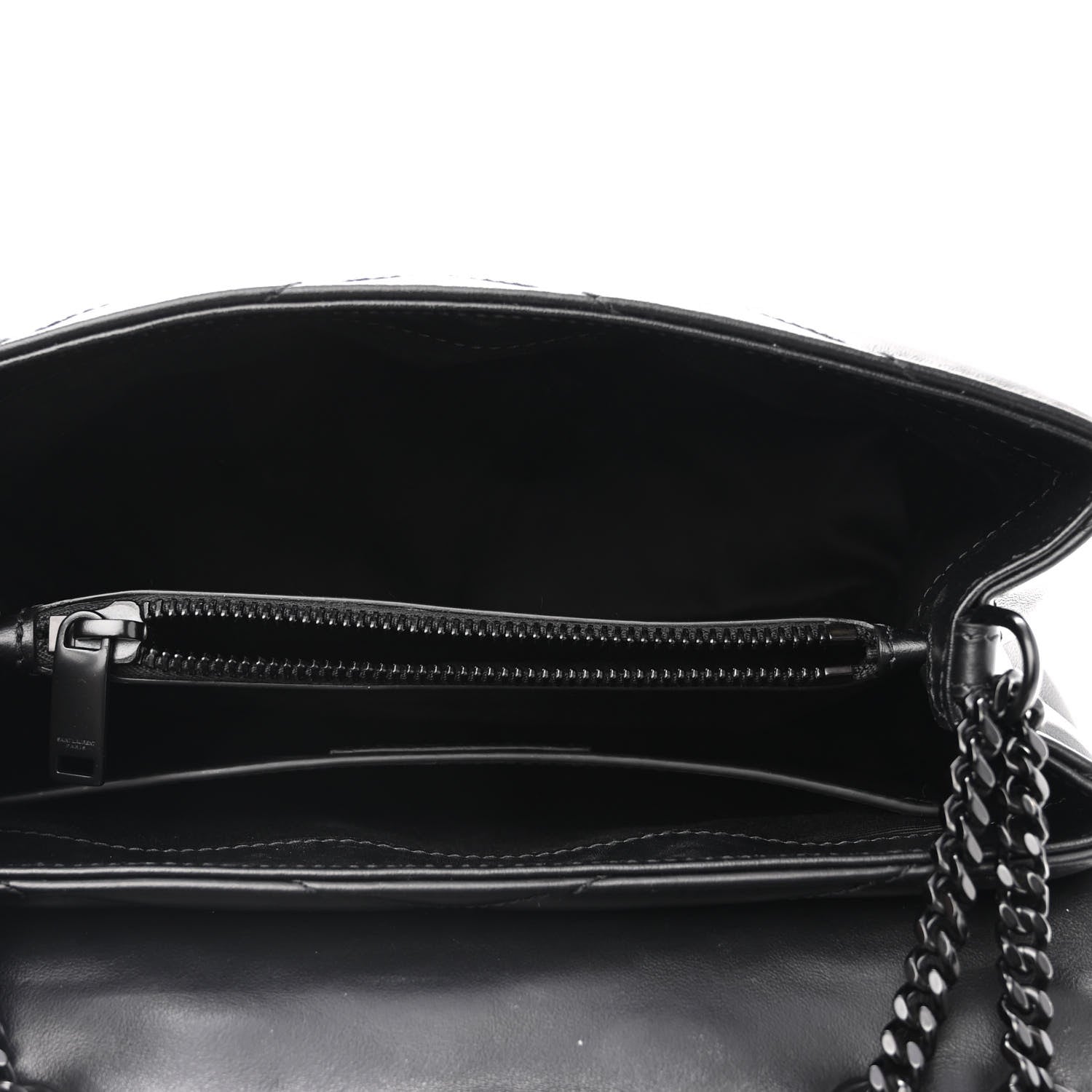 Saint Laurent Calfskin Y Quilted Monogram Small Loulou Chain Satchel Black 5 of 9