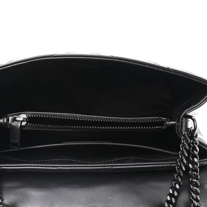 Saint Laurent Calfskin Y Quilted Monogram Small Loulou Chain Satchel Black 5 of 9