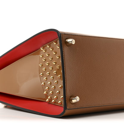 Christian Louboutin Calfskin Patent Studded Large Paloma Cognac 9 of 12