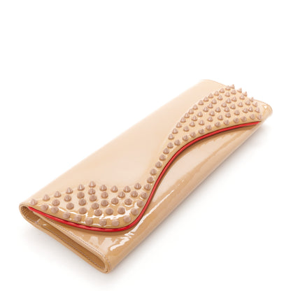 Christian Louboutin Patent Spikes Pigalle Clutch Nude 4 of 8