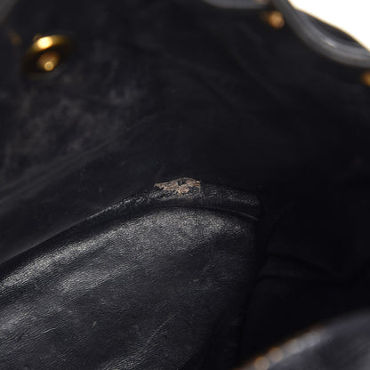 Chanel Lambskin Quilted Drawstring Backpack Black 17 of 19