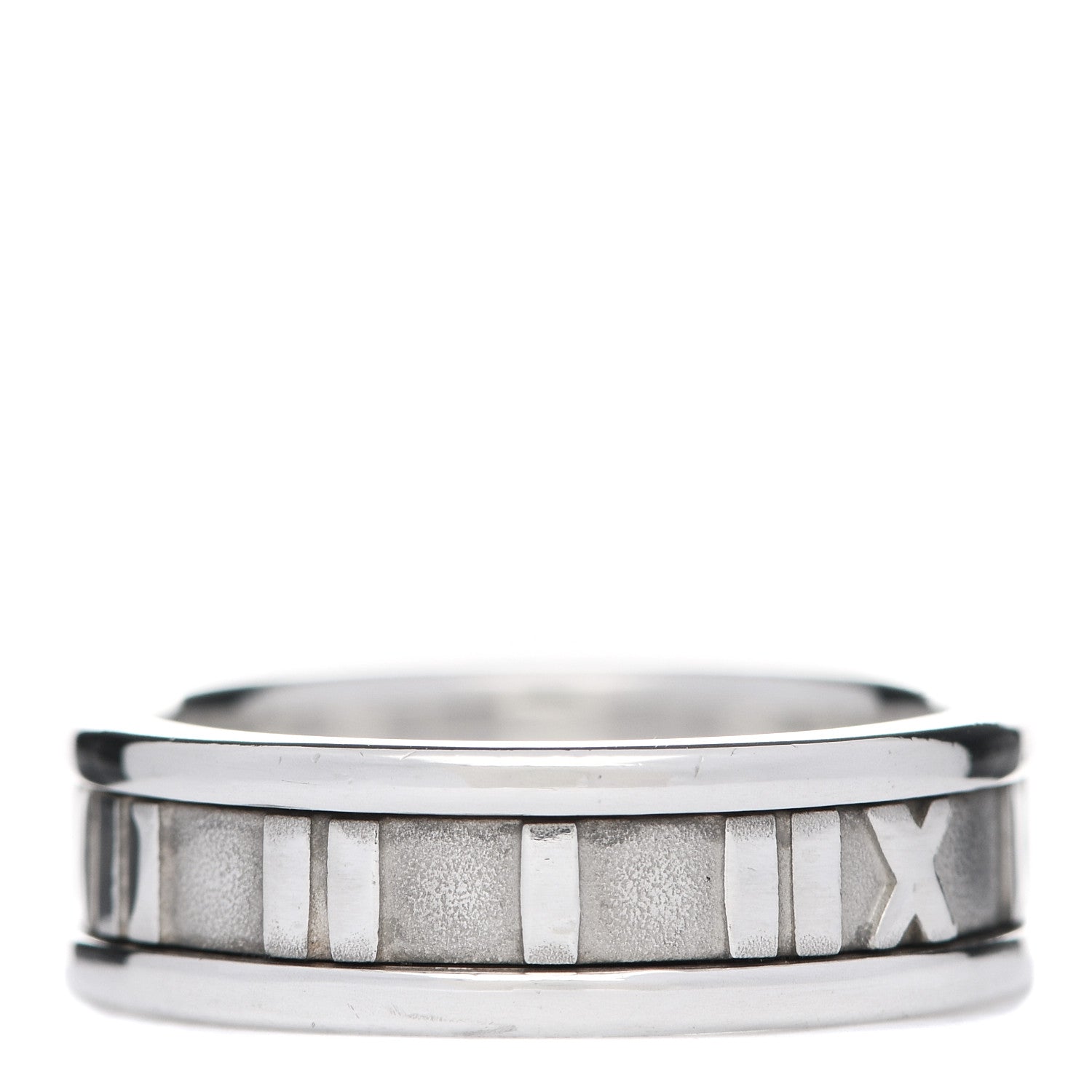 Tiffany Sterling Silver Atlas Ring 54 7 1 of 5