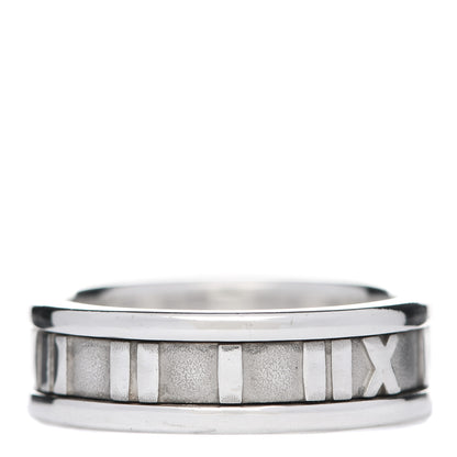 Tiffany Sterling Silver Atlas Ring 54 7 1 of 5