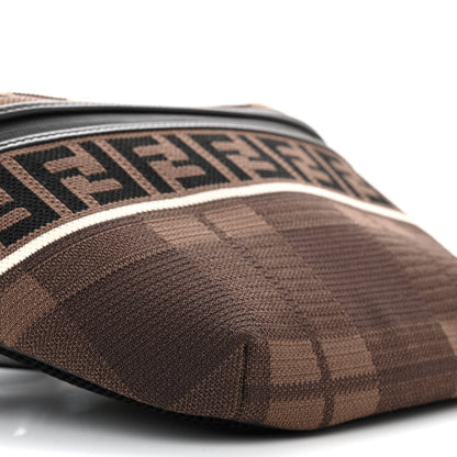 Fendi Vitello Century Maglia Pattern Mix Belt Bag Havana 9 of 10