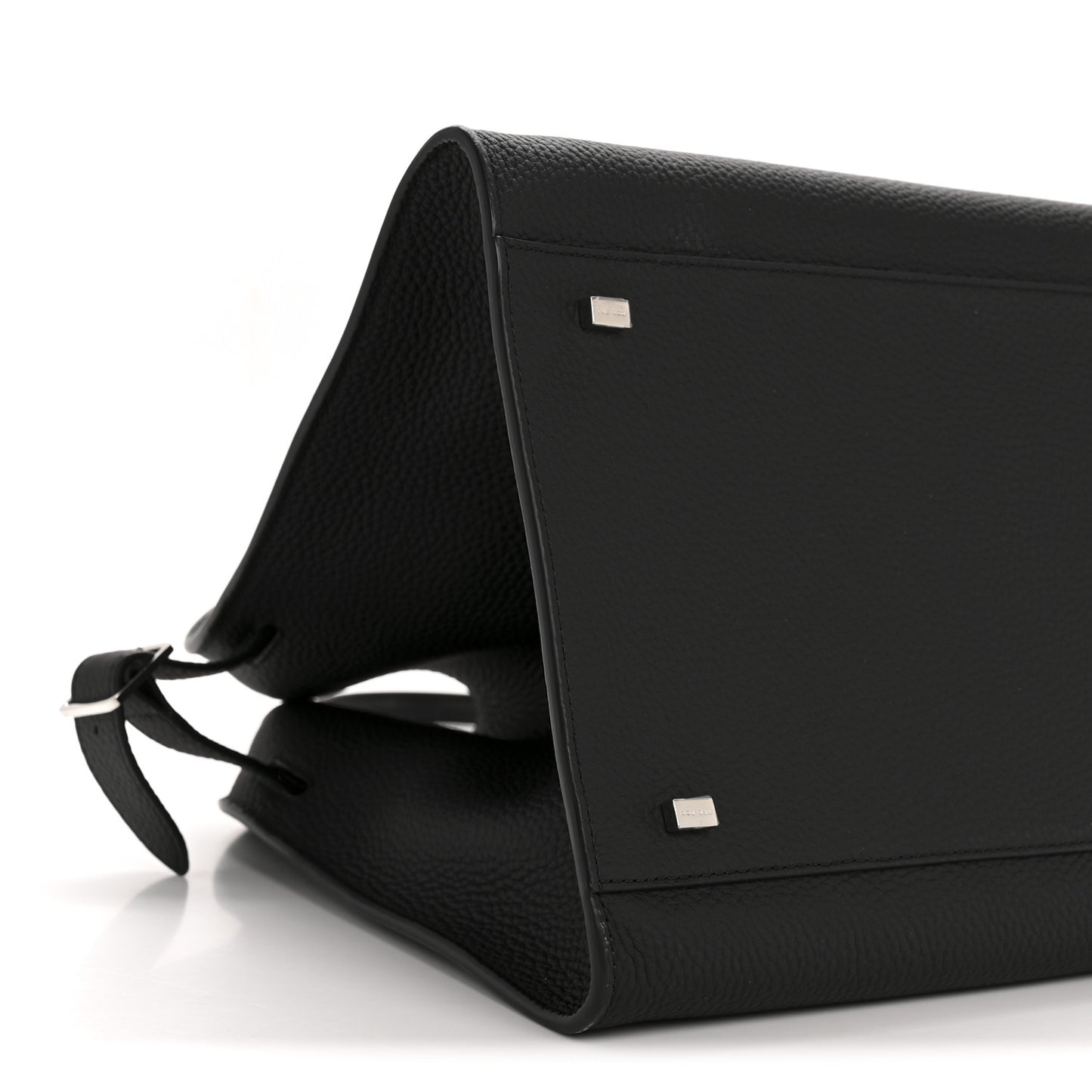 Matte Grained Calfskin Soft Margaux 15 Black
