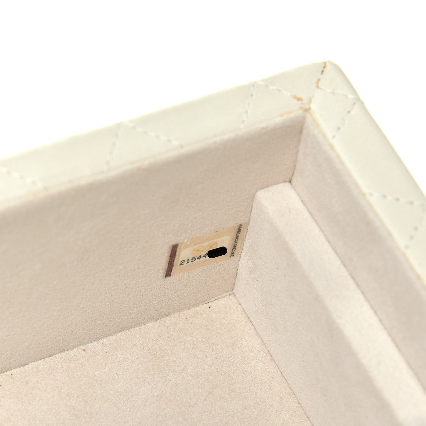 Lambskin Quilted Jewelry Case Ivory