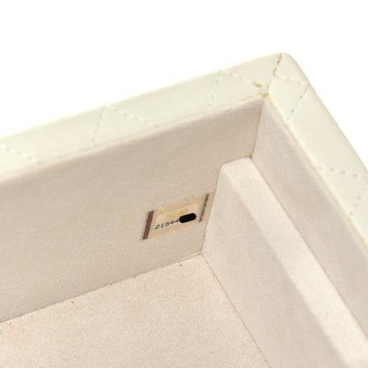 Chanel Lambskin Quilted Jewelry Case Ivory 6 of 7