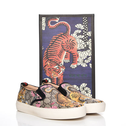 Gucci GG Supreme Monogram Bengal Womens Dublin Slip On Sneakers 38.5 Beige Pink 10 of 10