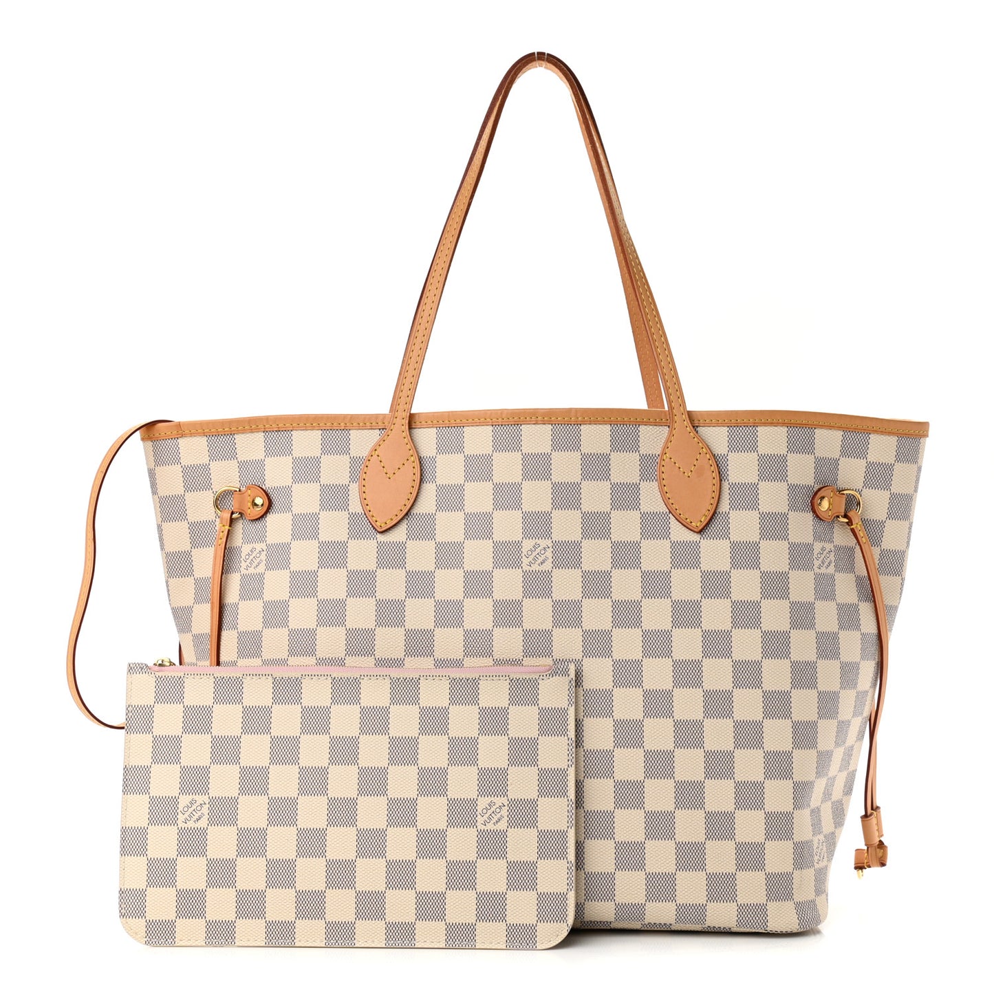 Damier Azur Neo Neverfull MM Rose Ballerine