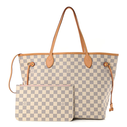 Louis Vuitton Damier Azur Neo Neverfull MM Rose Ballerine 1 of 14