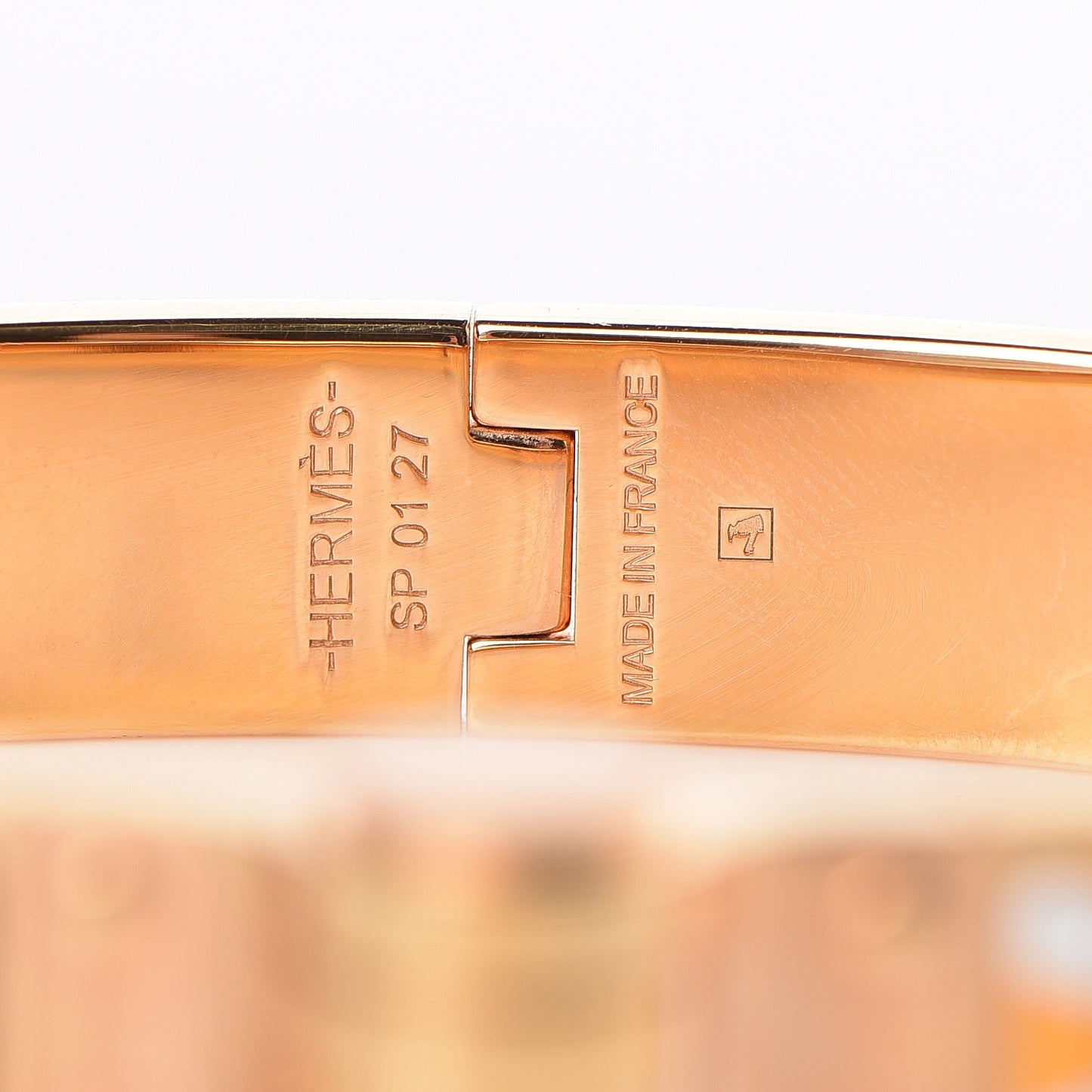 Enamel Printed Narrow Mors A Jouts Tatoo Hinged Bracelet M