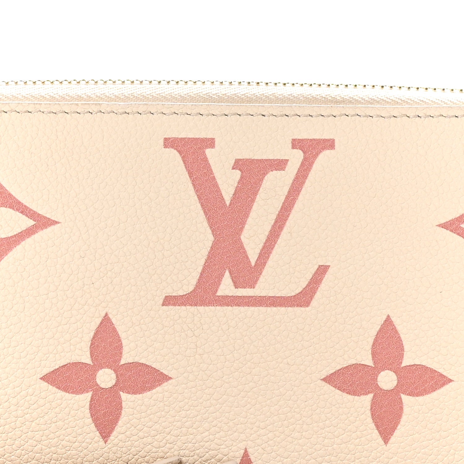 Louis Vuitton Empreinte Monogram Giant Zippy Wallet Creme Bois De Rose 9 of 9