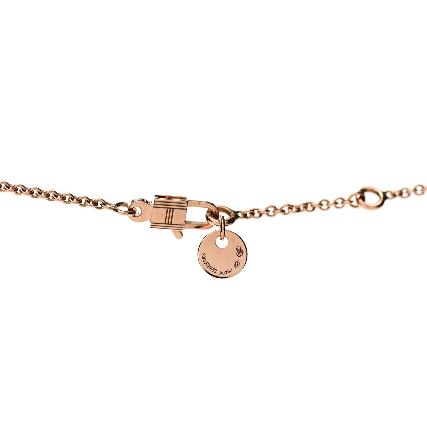 18K Rose Gold Black Jade Kelly Amulettes Pendant Necklace