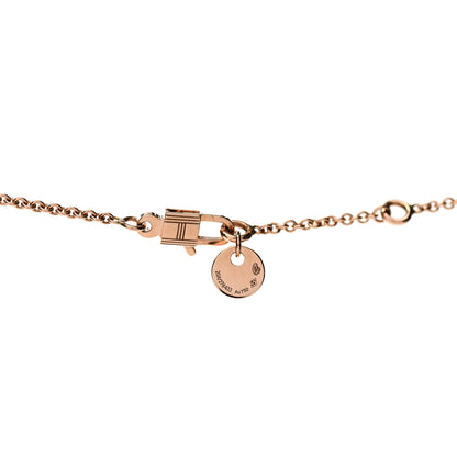 Hermes 18K Rose Gold Black Jade Kelly Amulettes Pendant Necklace 5 of 6