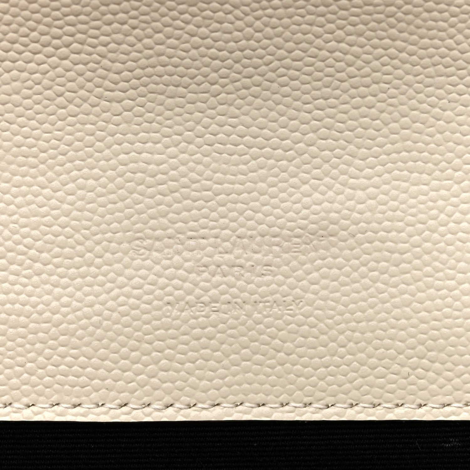 Saint Laurent Grain De Poudre Matelasse Chevron Monogram Envelope Clutch Crema Soft 6 of 12