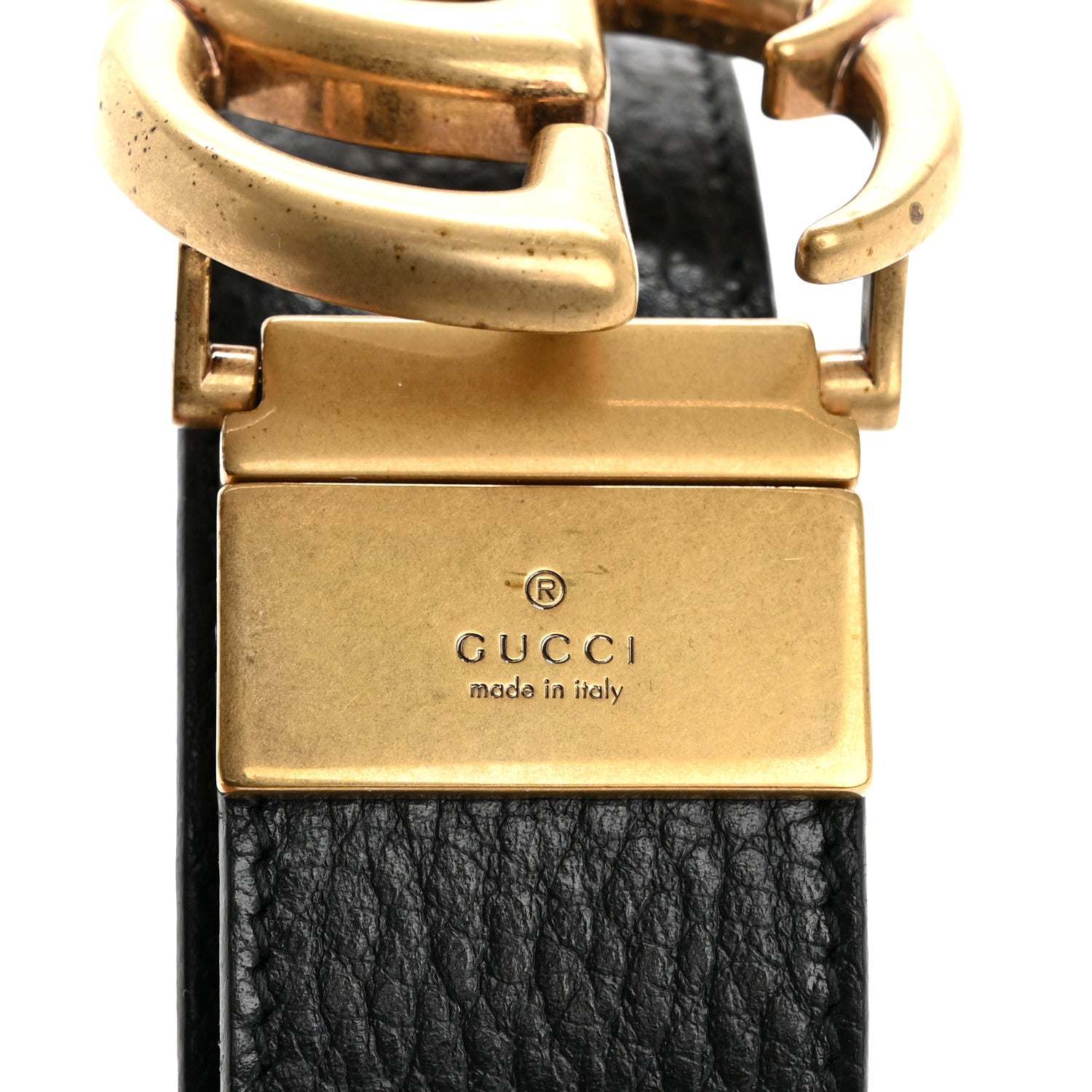 Gucci Calfskin Double G Reversible 37mm Belt 105 42 Black Cocoa 5 of 8