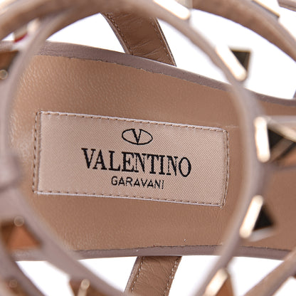 Valentino Garavani Calfskin Nappa Rockstud Ankle Strap 65mm Pumps 36 Rubino Poudre 7 of 9
