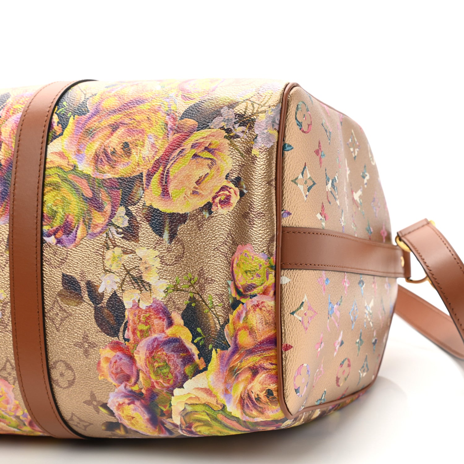 Louis Vuitton Metallic Monogram LV Garden Keepall Bandouliere 45 Gold 8 of 8
