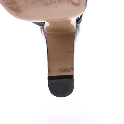 Valentino Garavani Grained Calfskin Rockstud Ankle Strap 5/105mm Sandals 38.5 Black 16 of 19