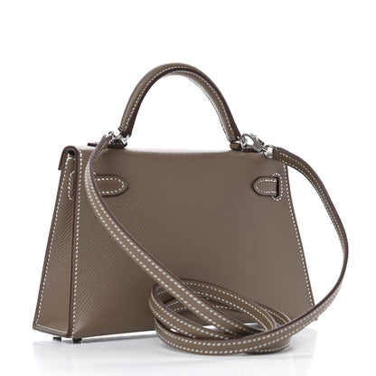 Hermes Epsom Mini Kelly Sellier 20 Etoupe 2 of 8