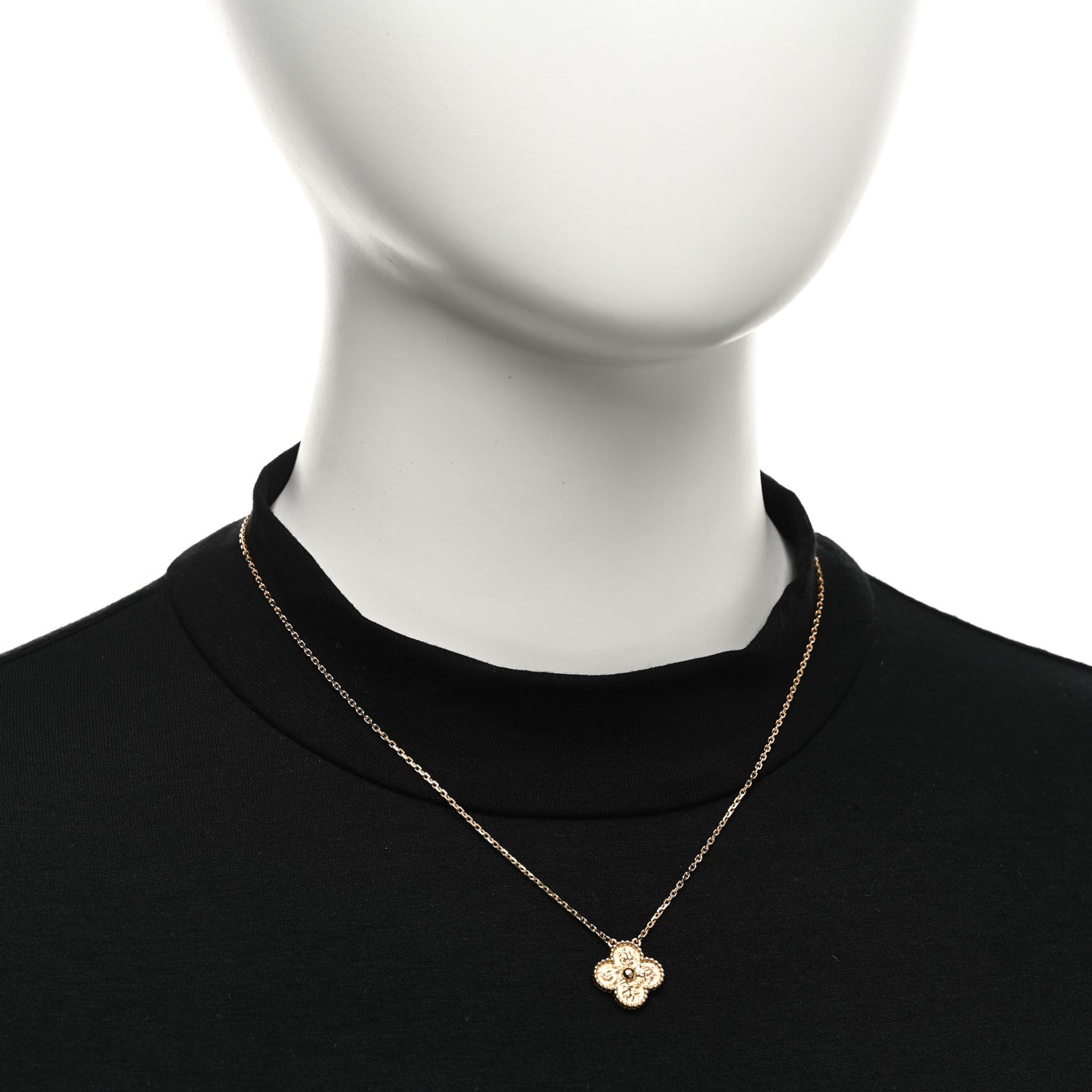 18K Yellow Gold Vintage Alhambra Pendant Necklace