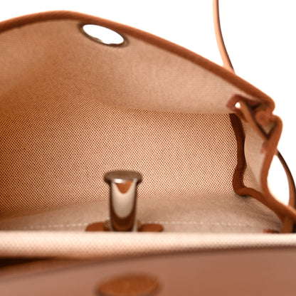 Hermes Military Toile Vache Hunter Herbag Zip Retourne 20 Ecru Beige Fauve 5 of 11