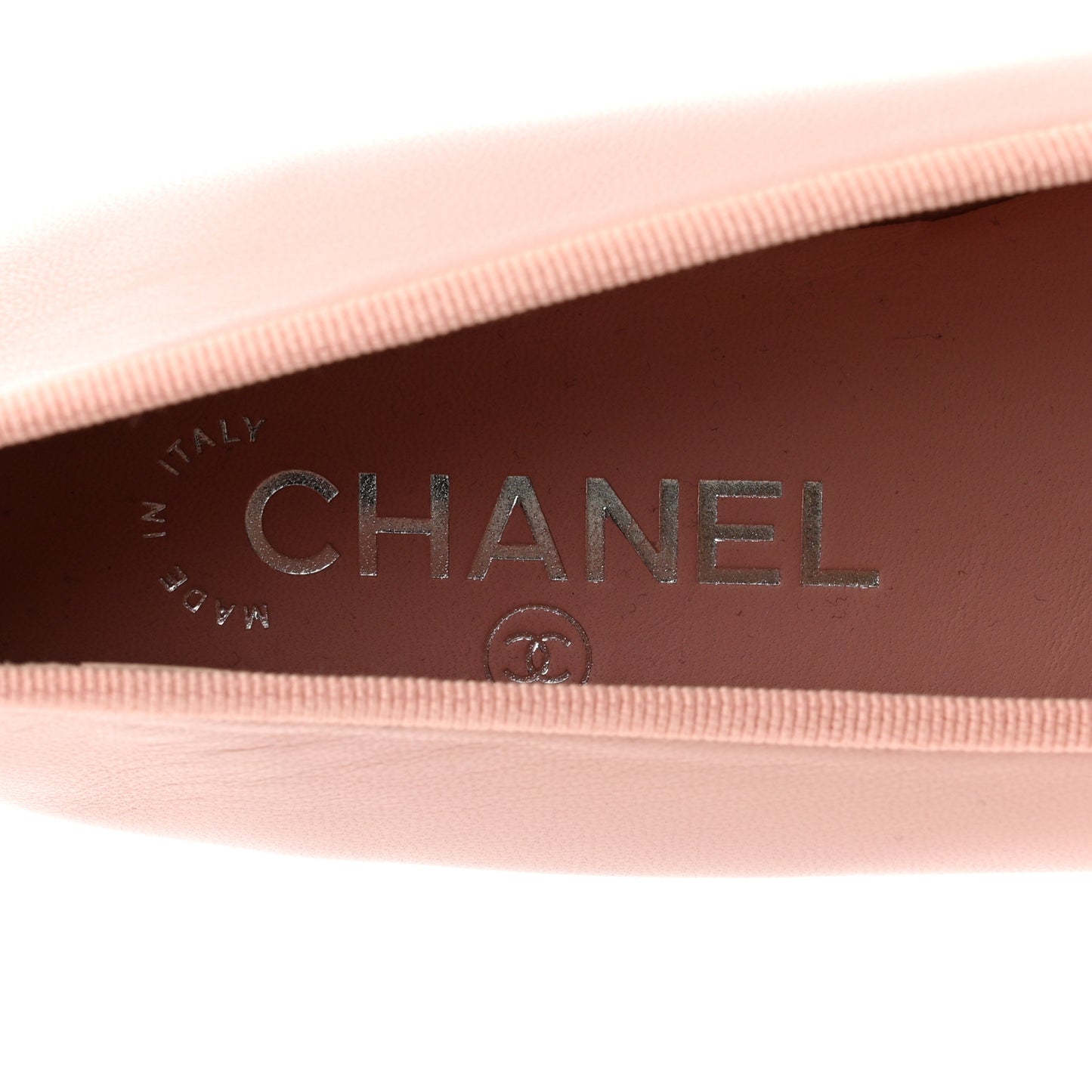Lambskin Cap Toe CC Ballerina Flats 36.5 Light Pink Dark Pink
