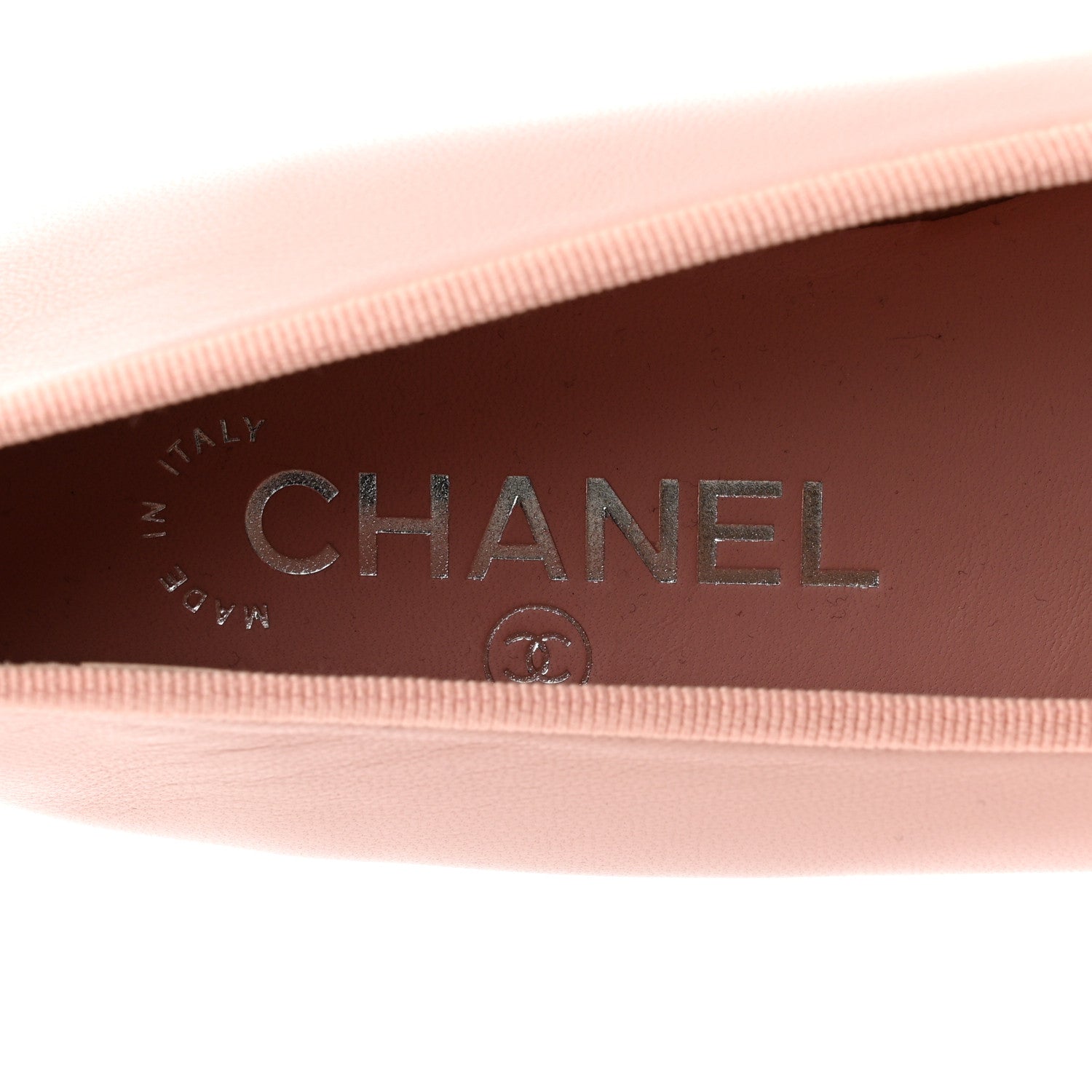 Chanel Lambskin Cap Toe CC Ballerina Flats 36.5 Light Pink Dark Pink 6 of 9