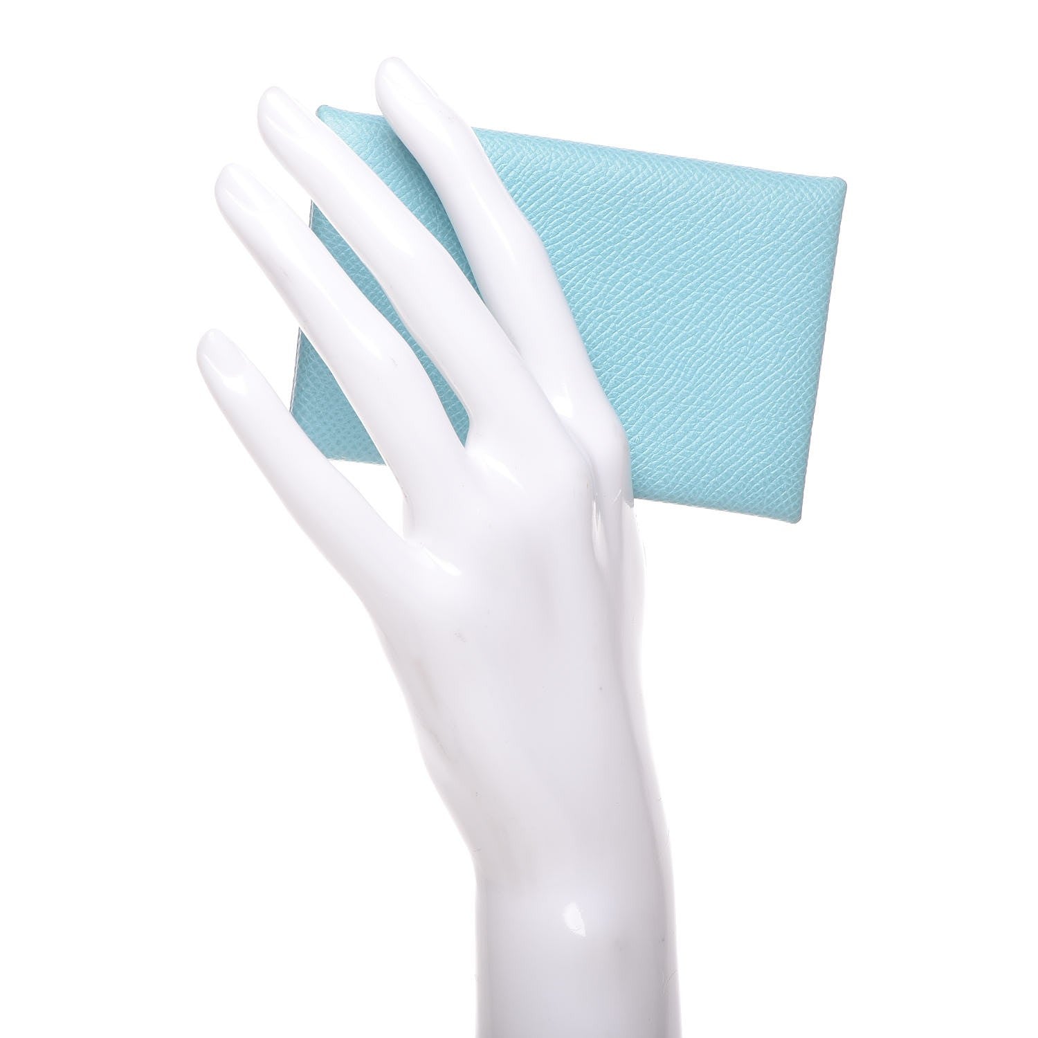 Hermes Epsom Calvi Card Case Bleu Atoll 2 of 10