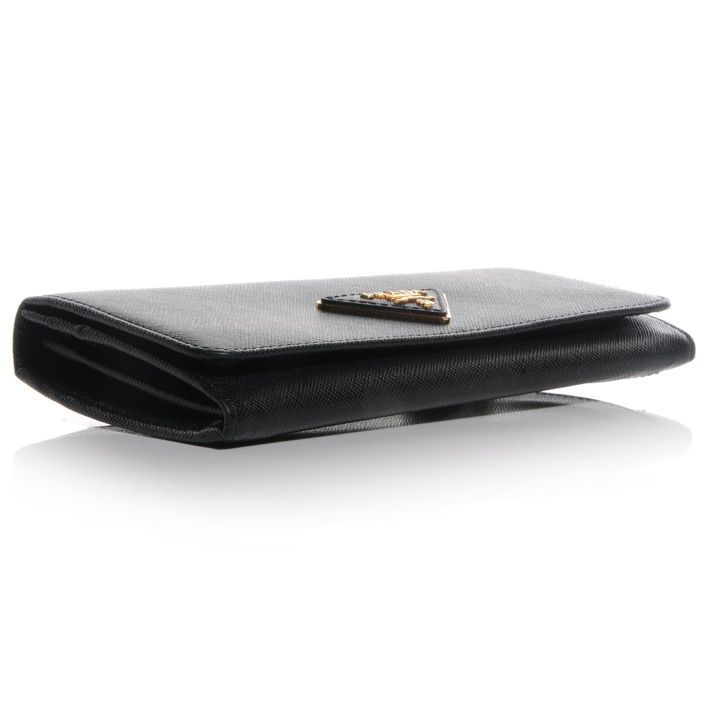 Saffiano Continental Flap Wallet Nero Black
