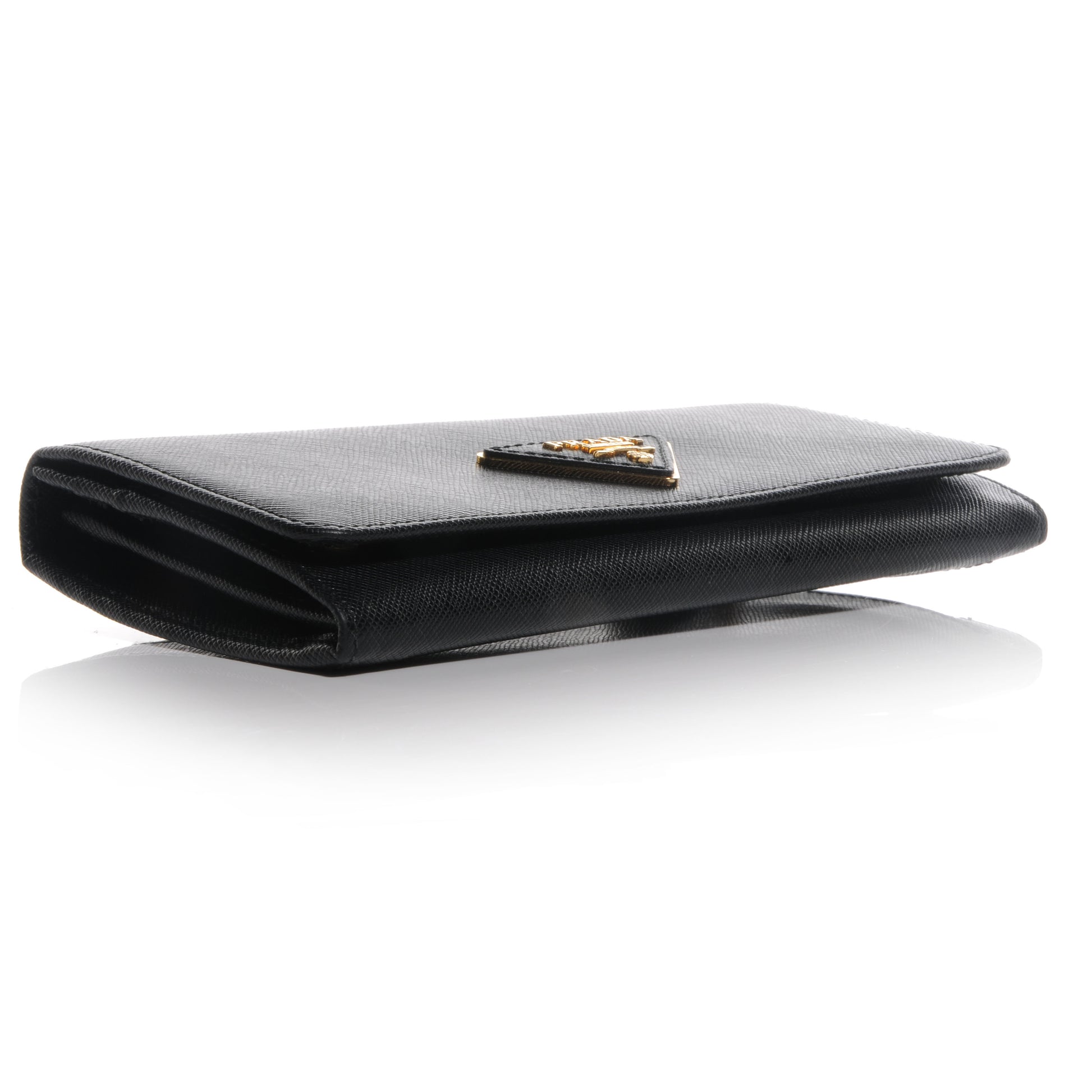 Prada Saffiano Continental Flap Wallet Nero Black 4 of 9