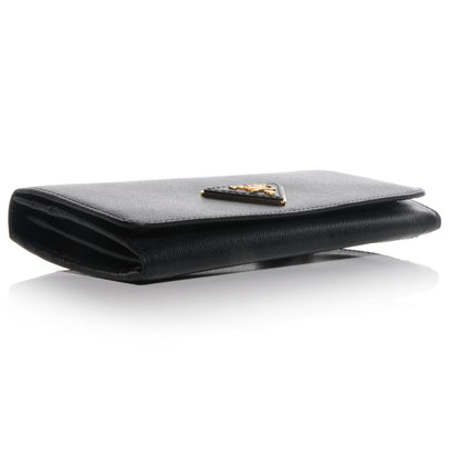 Prada Saffiano Continental Flap Wallet Nero Black 4 of 9
