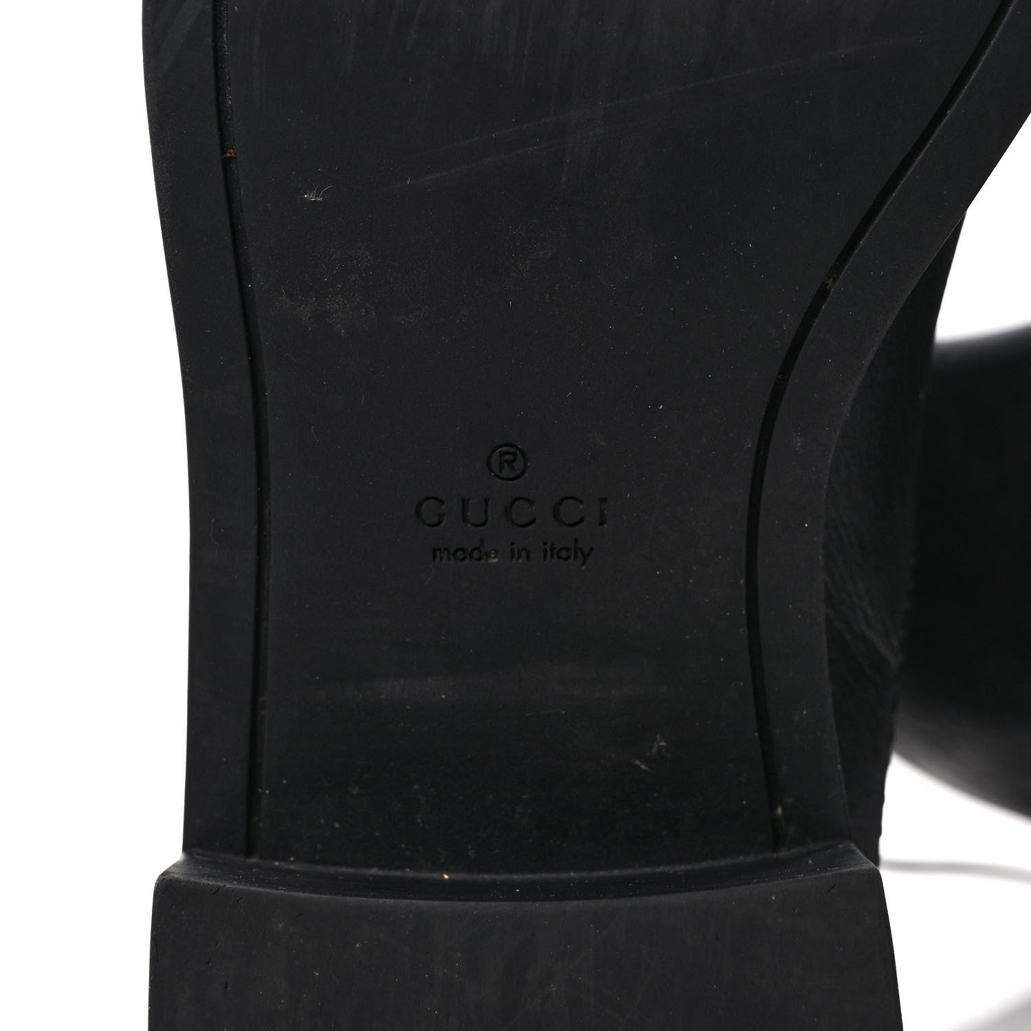 Gucci Guccissima Calfskin Miro Soft Knee High Riding Boots 37.5 Black 6 of 8