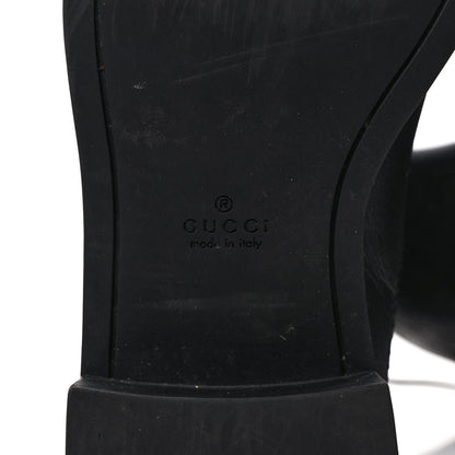 Gucci Guccissima Calfskin Miro Soft Knee High Riding Boots 37.5 Black 6 of 8