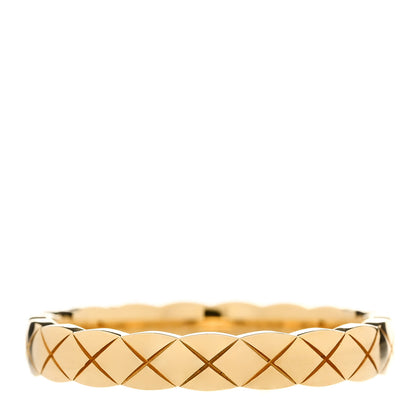 Chanel 18K Yellow Gold Mini Coco Crush Ring 55 7.25 3 of 5