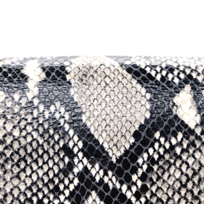 Balenciaga Calfskin Snake Effect Small Hourglass Top Handle Bag Black White 8 of 11