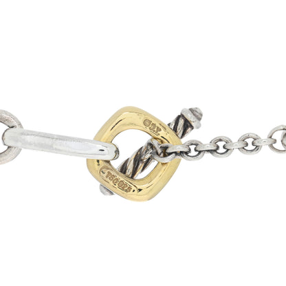 David Yurman DAVID YURMAN Sterling Silver 18K Yellow Gold Figaro Chain Link Necklace 4 of 4