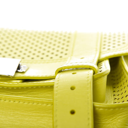 Proenza Schouler Lambskin Perforated PS1 Pouch Messenger Sulphur 9 of 11