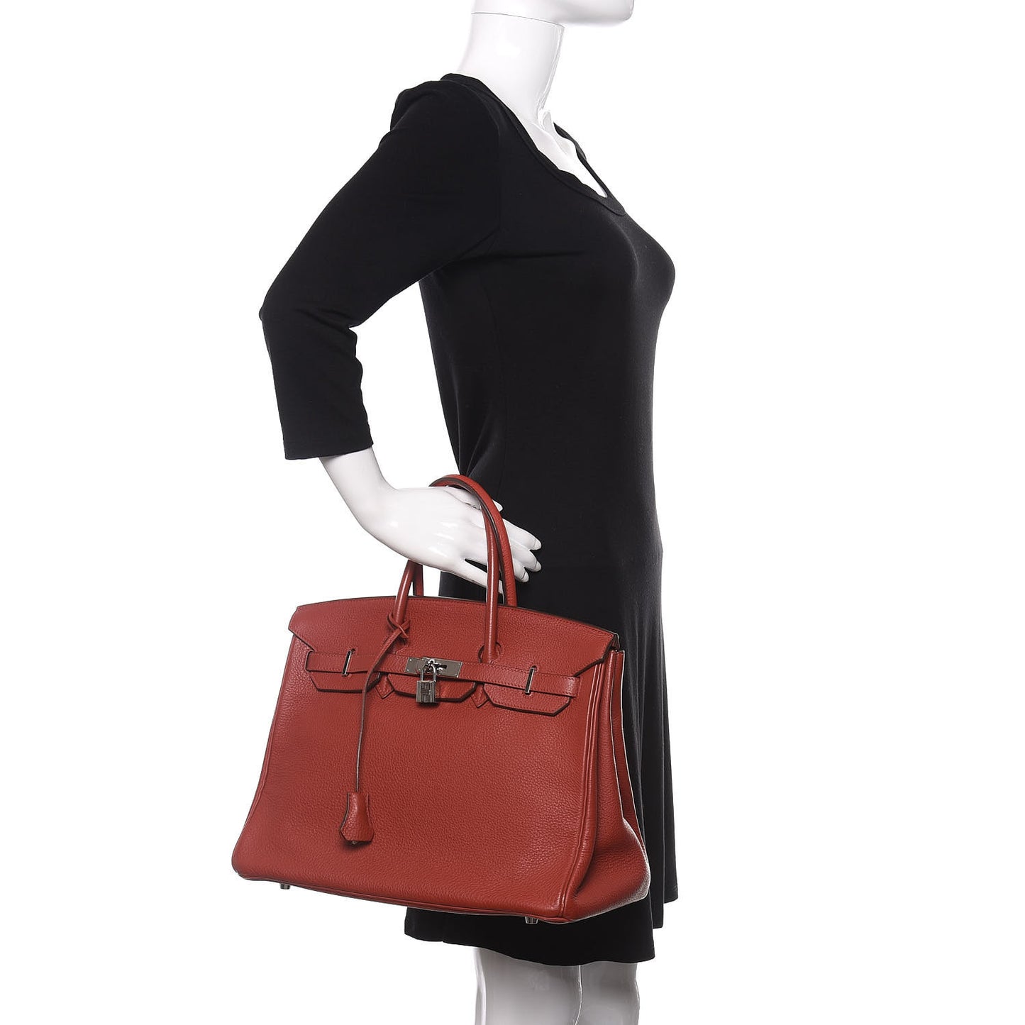 Taurillon Clemence Birkin 35 Rouge Venetian