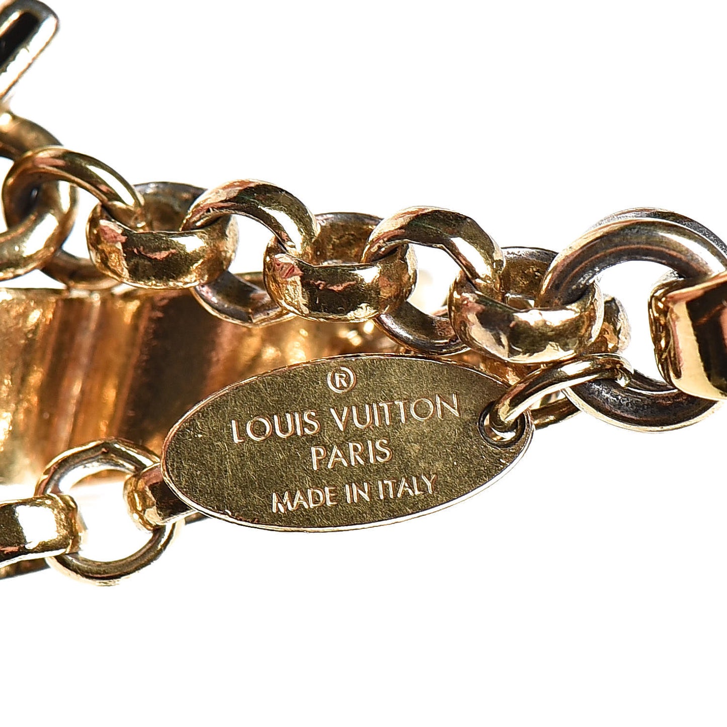 Fleur De Monogram Bag Charm Dore